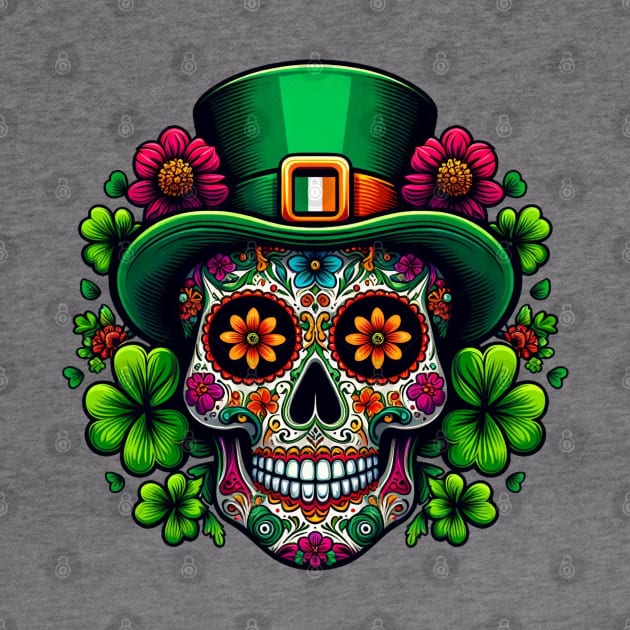 St Patricks Day 2024. Irish Skull Men by BukovskyART